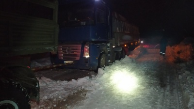 Снігова негода на Буковині: із заметів витягували мікроавтобуси та вантажівки - фото