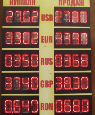 Курс валют у Чернівцях на 5 травня