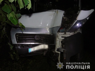 На Буковині водій мінівену врізався у дерево, травмувалося двоє пасажирів